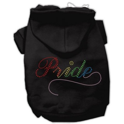 Mirage Pet Products Rainbow Colored Pride Hoodies Black M (12)