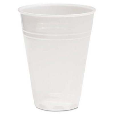 Boardwalk BWKTRANSCUP7PK Translucent Plastic Hot & Cold Cups; 7 oz.; 100 Per Pack