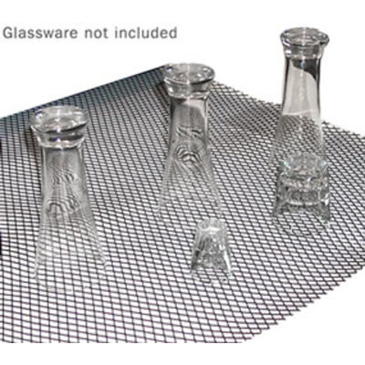 Sani-Dry Bar Glass Shelf Liner - Black - Roll of 40 Feet