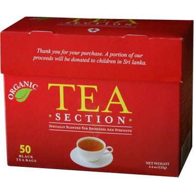 Tea Section Organic Black Tea 50 Bags - Case of 6