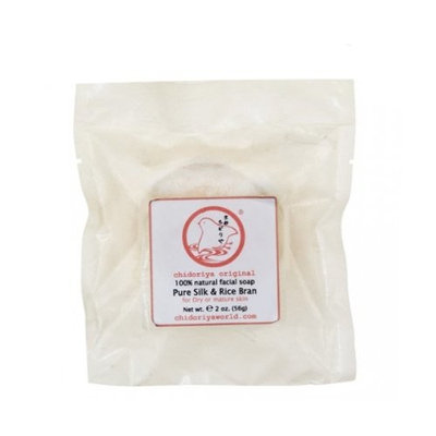 Chidoriya Hydrating Silk and Organic Rice Bran Soap for Sensitive Skin, Traditional Natural Facial Cleanser Made from Pure Vegetable Oils and Tennyokoh...