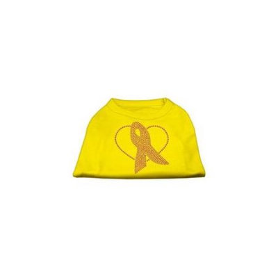 Ahi Pink Ribbon Rhinestone Shirts Yellow Sm (10)
