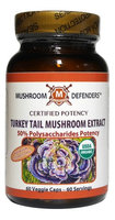 Turkey Tail 50% Polysaccharide Potency Organic Mushroom Defenders 60 Caps