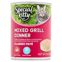 Special Kitty Classic Pate Mixed Grill Dinner Wet Cat Food. 13-oz Can