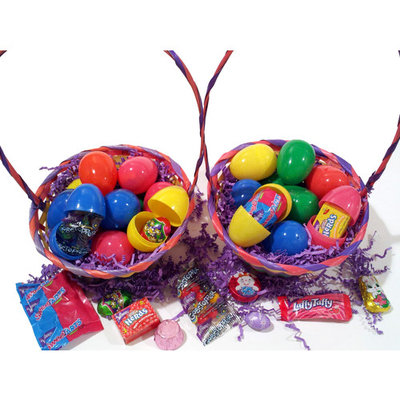 Bulk Filled Easter Eggs for Hunt Candy Chocolate & Toys, Assort Colors & Styles