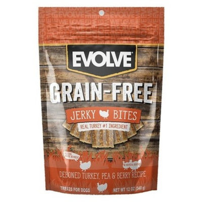 Evolve Grain-Free Jerky Bites Turkey Dog Treats - 12oz
