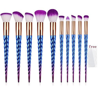 Rhinestone Makeup Brushes,ENALOVE New Professional 12 In 1 Makeup Brush Set Powder Foundation Blush Concealer Blush Eyeshadow Eyebrow Comb Brush With Diamond