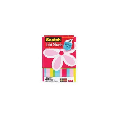 3M Scotch Lint Sheets, Portable Pocket Pack, 40 Sheets