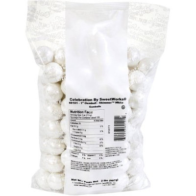 Sweetworks Confections, Llc Shimmer White Gumballs 2lb (Each)
