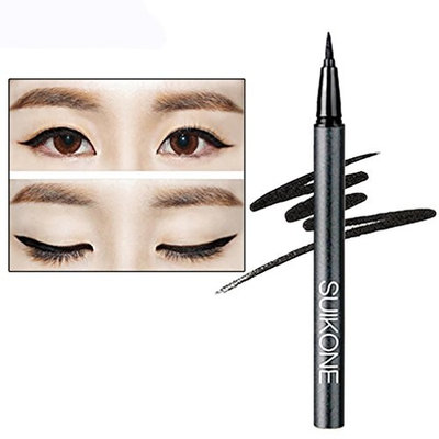 Creazy Easy to Makeup Black Extremely Slim Smooth Liquid Eyeliner Pen Waterproof