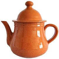 Raphael Rozen Tea Pot - Clay, for Boiling Tea the Good Old Fashion Way. Hand Made, 16 Oz, 2 Cups