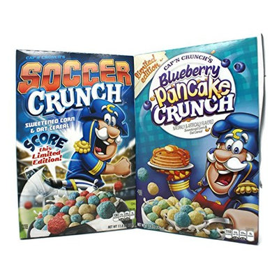 Variety Pack - Capn Crunchs Cereal (11.4oz) - Soccer Crunch, Blueberry Pancake Crunch