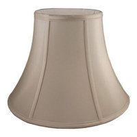 Round Bell Lampshade in Taupe (8 in. Diam x 7 in. H)