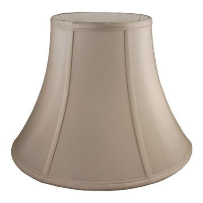 Round Bell Lampshade in Taupe (8 in. Diam x 7 in. H)