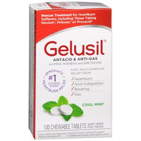 Gelusil Antacid, Anti-Gas Chewable Tablets, Mint 100 ea(pack of 4)
