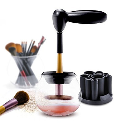 Electronic Makeup Brush Cleaners, WINSSES Portable Automatic Brushes Cleaner and Dryer Tool Kits, Quickly Wash and Dry All Kinds of Makeup Brushes with 8 Rubber Holders