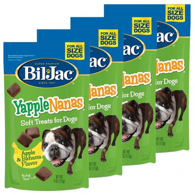 Bil-Jac Yapple-Nanas Dog Treats 4 oz, 4 Pack