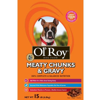 Ol' Roy Meaty Chunks and Gravy Dog Food, 15 lbs