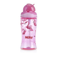 Luv N' Care, Ltd. Nuby Thirsty Kids 12oz Flip-it Boost Cup, Flamingos