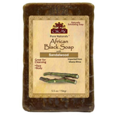 OKAY African Black Soap Sandlewood 156 g - 5.5 oz