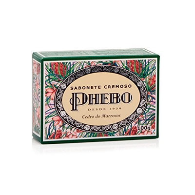 Linha Mediterraneo Phebo - Sabonete em Barra Cremoso Cedro do Marrocos 100 Gr - (Phebo Mediterranian Collection - Creamy Bar Soap Moroccan Cedar 3.5 Net Oz)