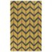 8' x 11' Winding Pathway Citrine and Pewter Wool Reversible Area Throw Rug