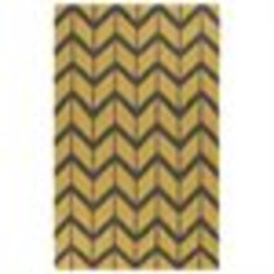8' x 11' Winding Pathway Citrine and Pewter Wool Reversible Area Throw Rug