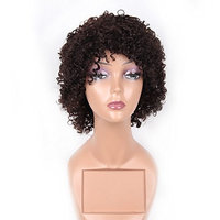 HAIR WAY 100% Pure Human Hair Wigs Short Kinky Curly Wig for Women None Lace Capless Full Machine Made Short Curly Human Hair Wig for Daily Wear #2