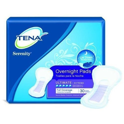 Tena/Serenity Overnight Pads, Case/84 (3 bags of 28)