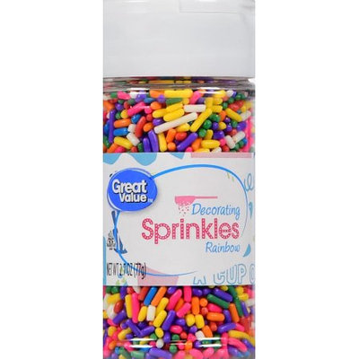 Wal-mart Stores, Inc. Great Value Decorating Rainbow Sprinkles, 2.7 oz