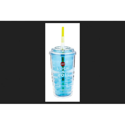 LIFETIME BRANDS 2510-0119 16OZ Blue Lock Tumbler