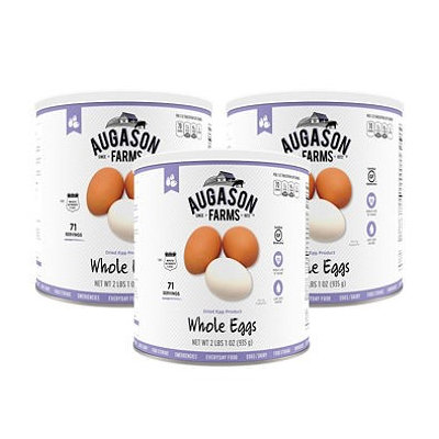 Augason Farms Dried Whole Eggs 6 Cans Combo (Pack of 6)