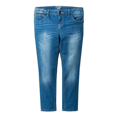 Cat & Jack Girls' Super Skinny Denim Crop Medium Wash Orchid Size 14