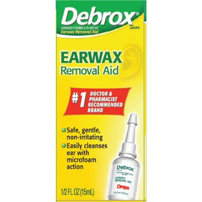 Debrox 6.5% Strength Carbamide Peroxide Earwax Removal Aid, 0.5 oz. Drops