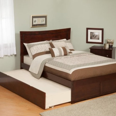Metro Twin Platform Bed with Open Foot Board in Espresso