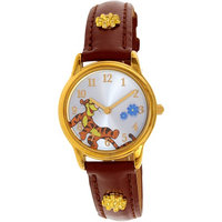 Winnie The Pooh Girl's WTP045 Gold Leather Quartz Fashion Watch