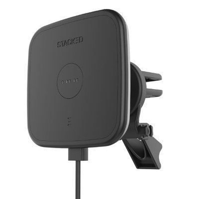 360? Stacked Wireless Car Charger (Black)