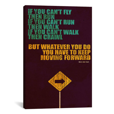 iCanvas 'Keep Moving Forward' by Budi Satria Kwan Textual Art on Canvas