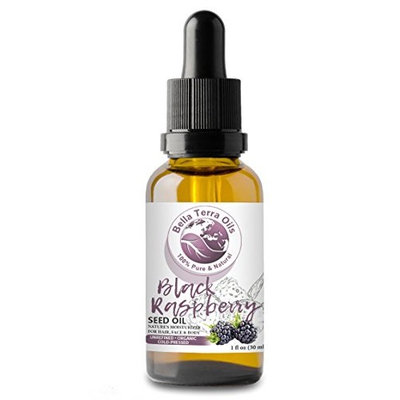 Black Raspberry Seed Carrier Oil. 1oz. Cold-pressed. Unrefined. Organic. 100% Pure. US-made. Hexane-free. Protects and Rejuvenates Skin. Natural Moisturizer. For Hair, Skin, Nails, Stretch Marks.