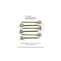 Bobby Pin Fashion Set (Peach Bellini) Gold; 5 piece set