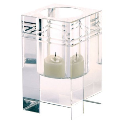 Lazy Susan Square Crystal Collar Votive, Small