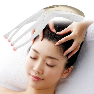 Oshide Electric Head Massager Scalp Massager Spa Therapy Healing Finger Gripper Claw Electronic Vibration Scalp Massage Tool (Batteries not Included)