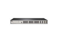 Monoprice 24-Port 10/100 Mbps + 4 Combo Gigabit Ports SNMP PoE Switch 400W