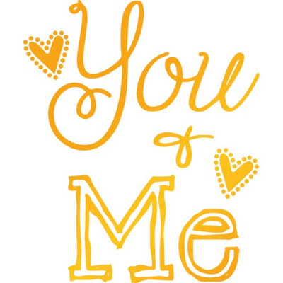 Artdeco Creations UL158087 1.9 x 2.2 in. Ultimate Crafts Sweet Sentiments Hotfoil Plate You & Me