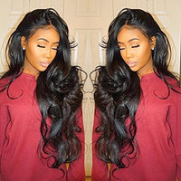 H&N Hair Brazilian Virgin Hair Lace Front Wigs Body Wave Human Hair Wigs For Black Women 130% Density with Baby Hair Natural Color 16inch