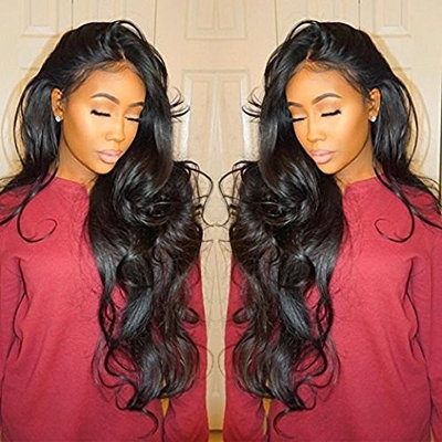 H&N Hair Brazilian Virgin Hair Lace Front Wigs Body Wave Human Hair Wigs For Black Women 130% Density with Baby Hair Natural Color 16inch