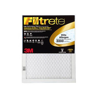 14x20x1 (13.7 x 19.7) Filtrete Elite Allergen Reduction 2200 Filter by 3M (2 Pack)
