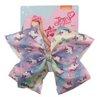 Girls' Nickelodeon JoJo Siwa Pastel Rainbow with Unicorns Bow Hair Clip