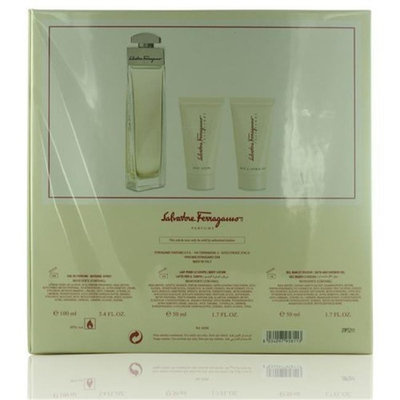 Salvatore Ferragamo GSWSALVATOREF3P34EDP 3.4 oz Salvatore Ferragamo Eau De Toilette Spray Gift Set - 3 Piece