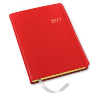 2017 Weekly Desk Red Cartier Planner